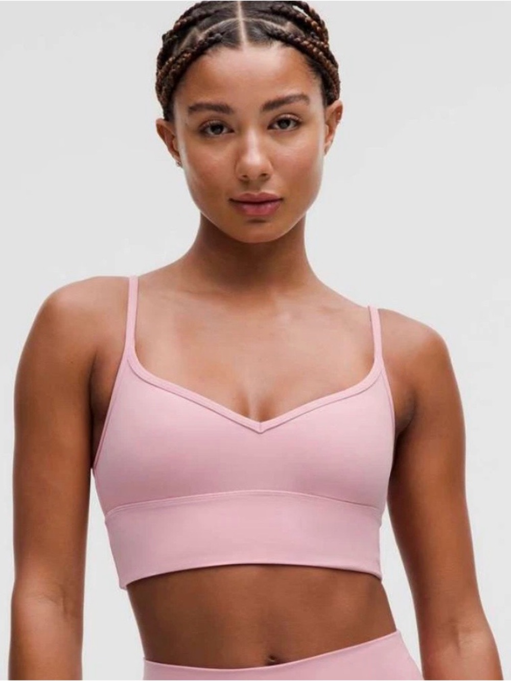 lululemon Sweetheart Bra Blush Pink Tide Seamless Sports Bralette 12 A/B